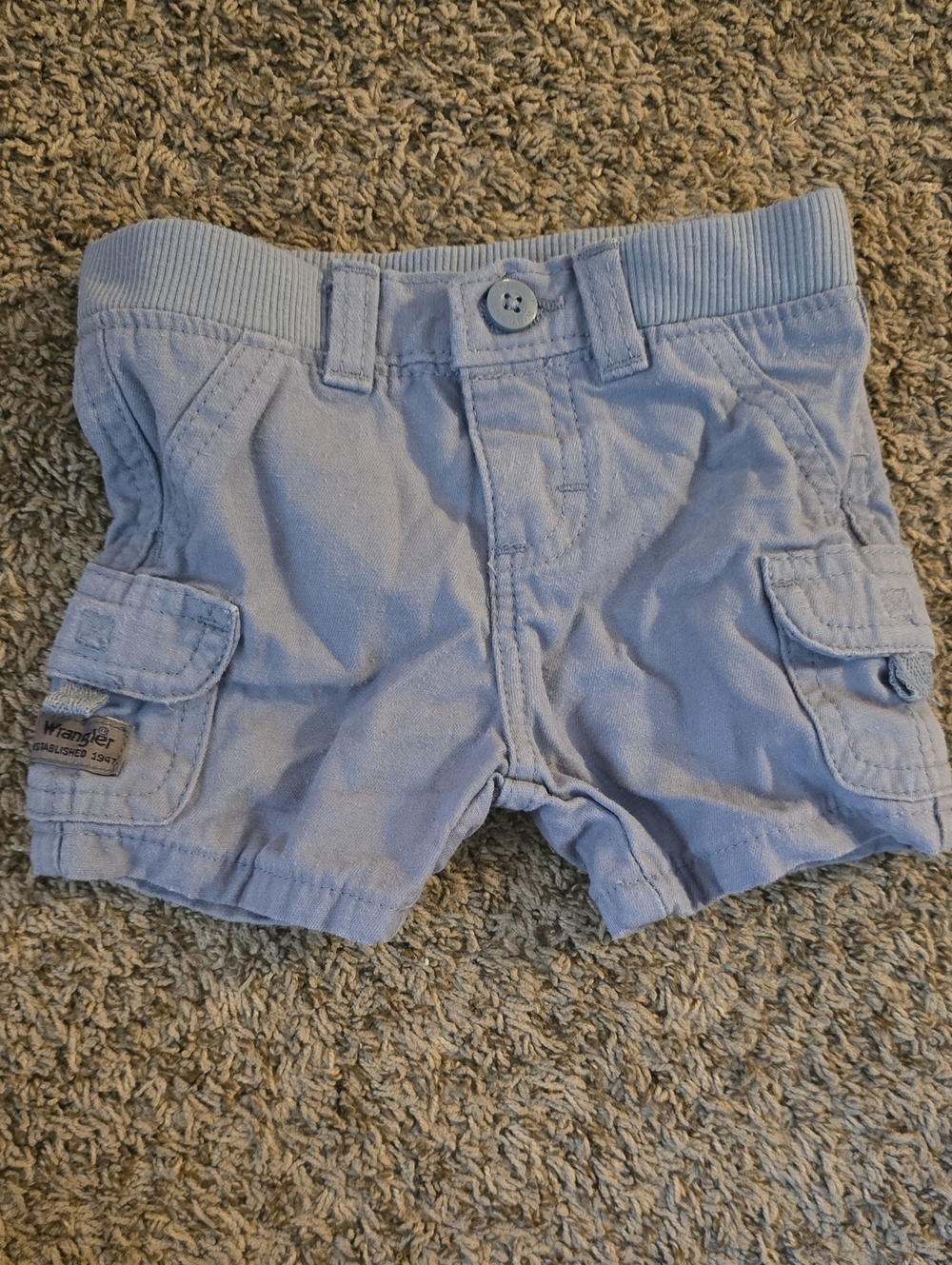 0-3M Wrangler Blue Baby Cargo Shorts